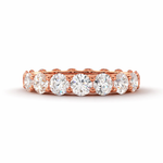 Load image into Gallery viewer, Rose gold full eternity lab-grown diamond ring featuring round brilliant-cut diamonds