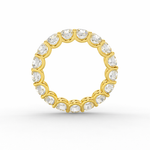 Load image into Gallery viewer, Yellow gold full eternity lab-grown diamond ring shown from the inside