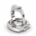 Load image into Gallery viewer, Different Love natural diamond ring in white gold featuring a clean open setting