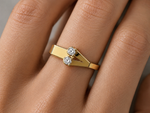 Load image into Gallery viewer, Different Love lab-grown diamond ring shown in a close-up on a woman’s hand.