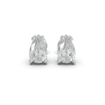 Load image into Gallery viewer, Natural pear cut diamond stud earrings in white gold