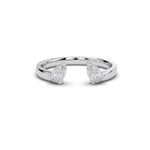Load image into Gallery viewer, Minimal open-band white gold ring featuring lab-grown pear-shaped diamonds