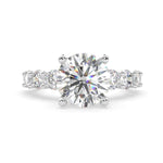 Load image into Gallery viewer, Round brilliant natural diamond engagement ring center stone close up