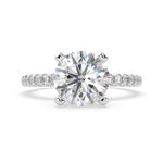 Load image into Gallery viewer, Round solitaire side stones (L-G)