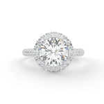 Load image into Gallery viewer, Round halo side stones (L-G)