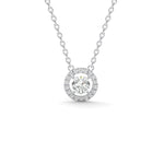 Load image into Gallery viewer, Round Halo Necklace (L-G)