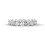 Load image into Gallery viewer, Full eternity natural diamond ring in white gold featuring round cut diamonds – front view