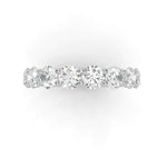 Load image into Gallery viewer, Round-cut lab-grown diamond full eternity ring, close-up side view