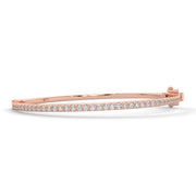 a rose gold bracelet with diamonds