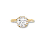 Load image into Gallery viewer, Cushion Halo Side Stones (Natural)
