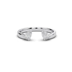 Load image into Gallery viewer, Minimal open-band white gold ring featuring lab-grown pear-shaped diamonds
