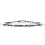 Load image into Gallery viewer, Tennis Bracelet Black &amp; White (L-G)

