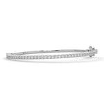 Load image into Gallery viewer, a white gold diamond bang bracelet
