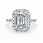 an emerald cut diamond ring with a halo halo halo halo halo halo halo halo halo