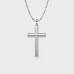 Load and play video in Gallery viewer, Solid Gold Cross Necklace – Minimalist Christian Pendant