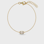 Load and play video in Gallery viewer, Emerald-Cut Natural Diamond Bezel Bracelet