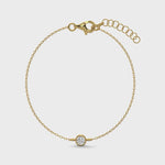 Load and play video in Gallery viewer, Round Bezel Natural Diamond Bracelet